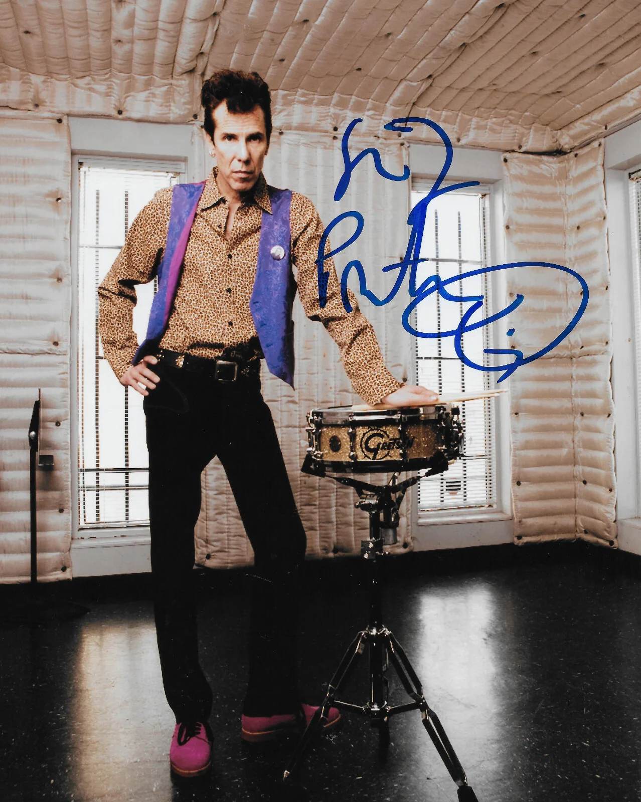 Slim Jim Phantom Signed 8x10 Photo Proof COA Autographed Stray Cats Drummer,, image 2