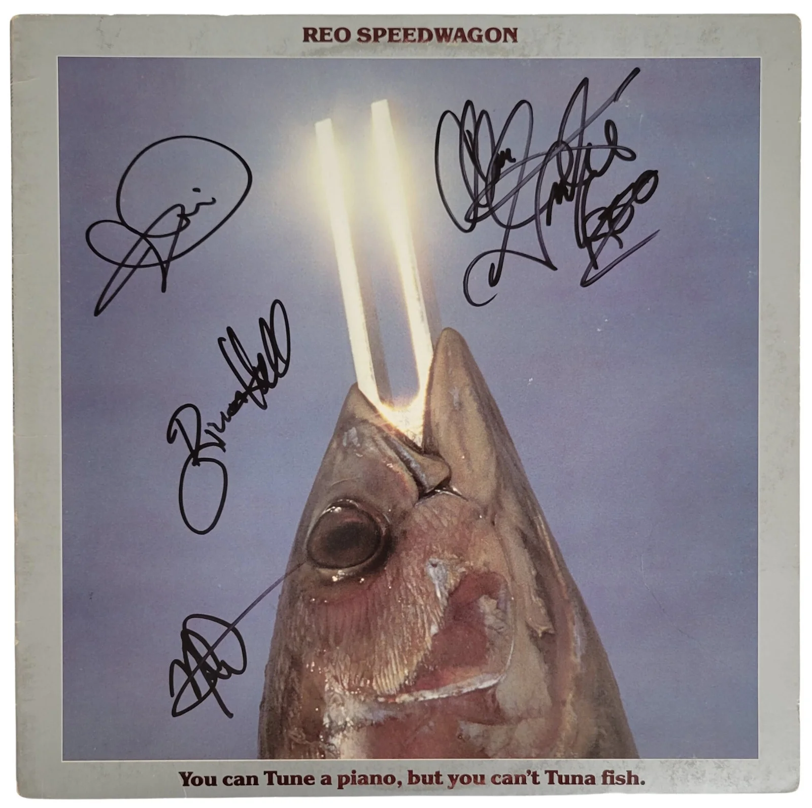 REO Speedwagon Signed You Can Tune a Piano album COA exact proof autographed, image 3