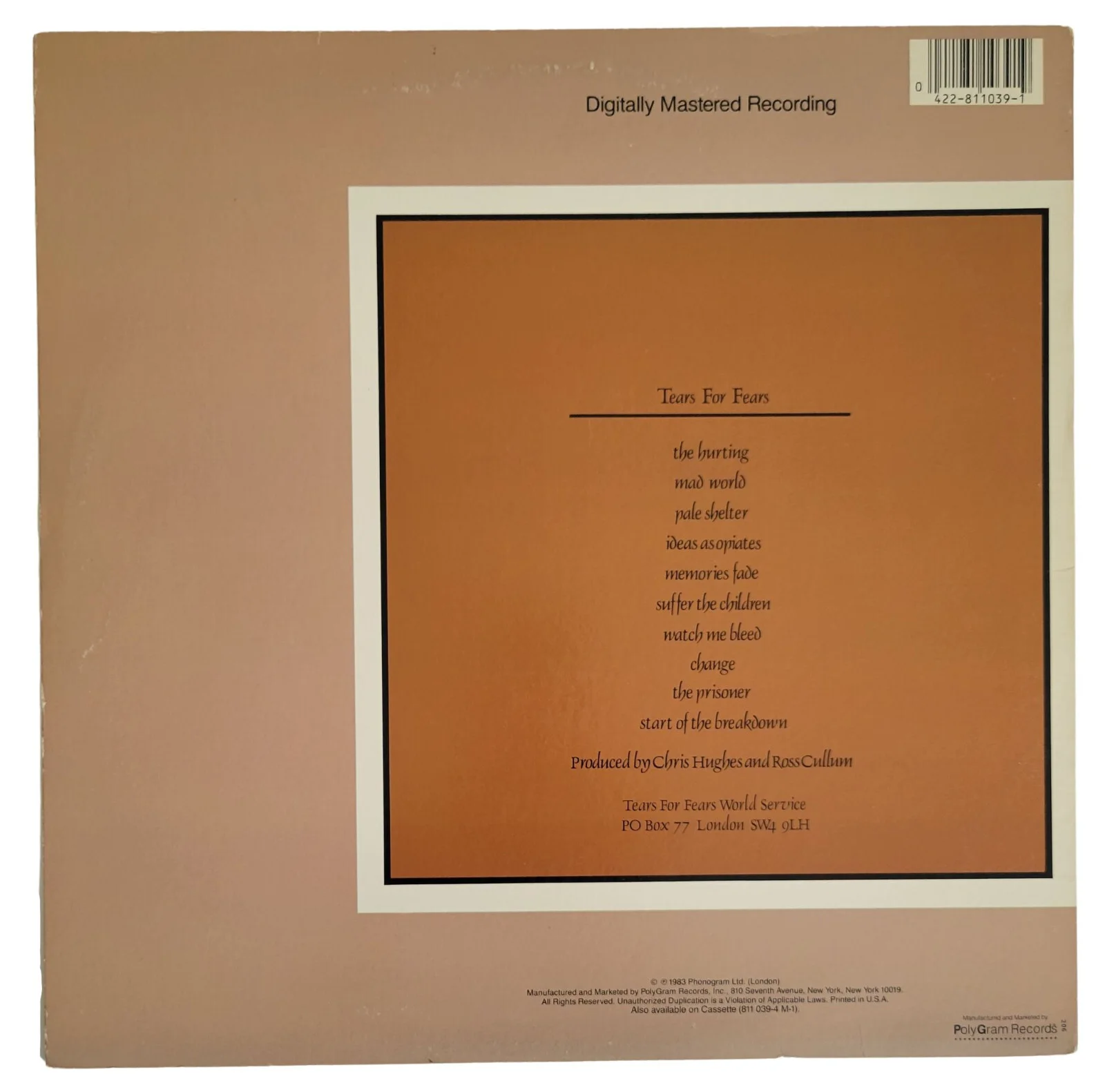 Smith & Orzabal signed Tears for Fears The Hurting album COA proof vinyl record., изображение 4