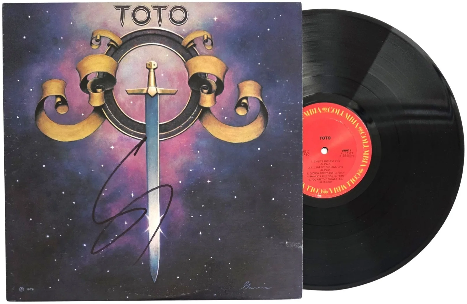 Steve Lukather Signed Toto Album COA Exact Proof Autographed Vinyl Record, image 2