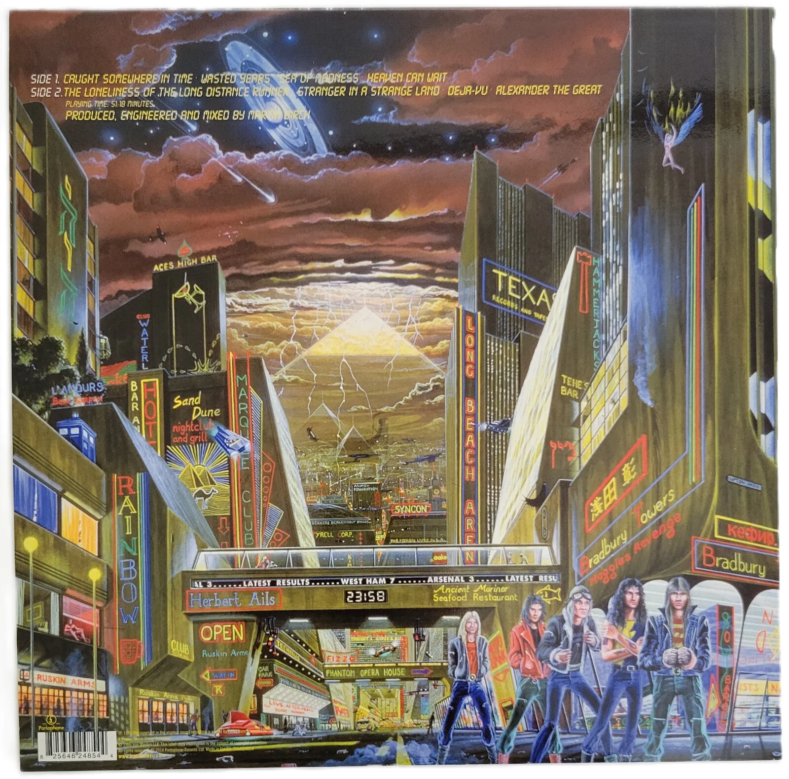 Steve Harris Signed Iron Maiden Somewhere in Time Album COA Proof Autographed, изображение 4