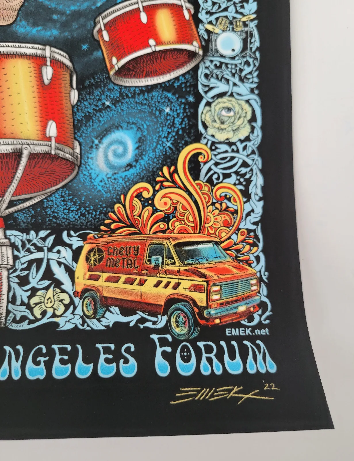 Emek Golan — Taylor Hawkins Los Angeles Forum Tribute Concert Poster #995/1350 Foo Fighters, изображение 3