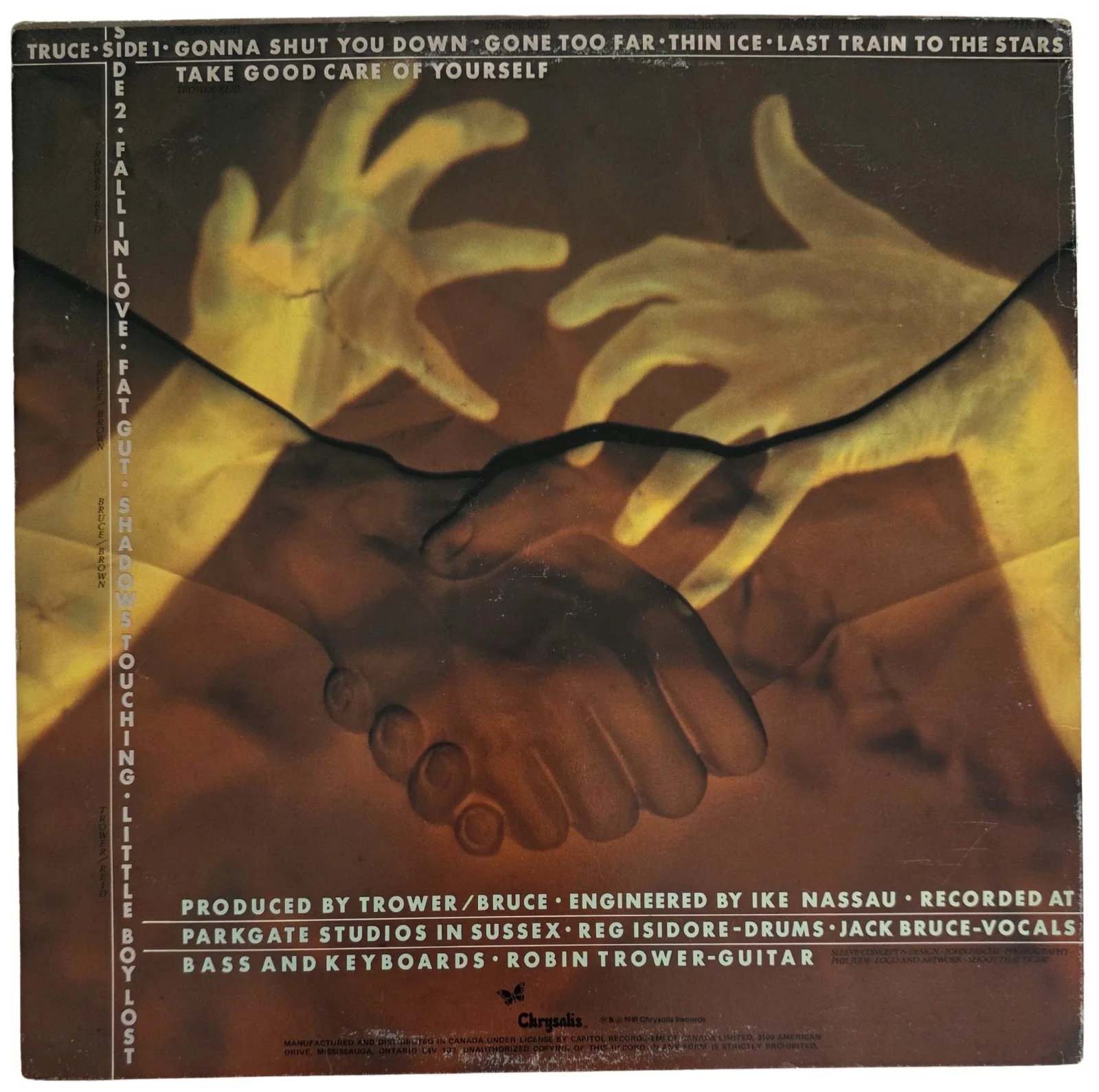 Robin Trower Signed Truce Album COA Exact Proof Autographed Vinyl Record, image 5
