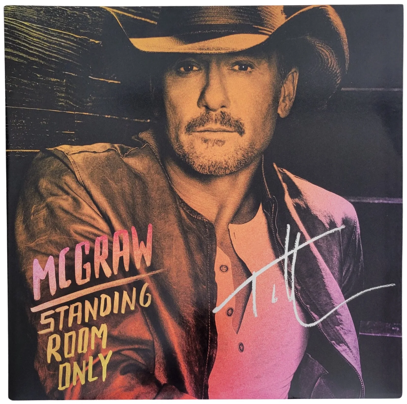 Tim McGraw Signed Standing Room Only Album Proof COA Autographed Vinyl Record, image 3