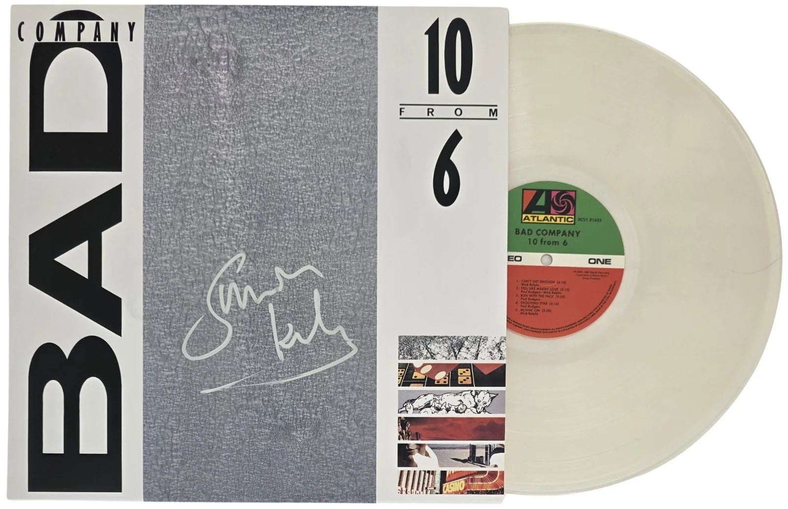 Simon Kirke Signed Bad Company 10 From 6 Album COA Proof Autograph Vinyl Record, изображение 2
