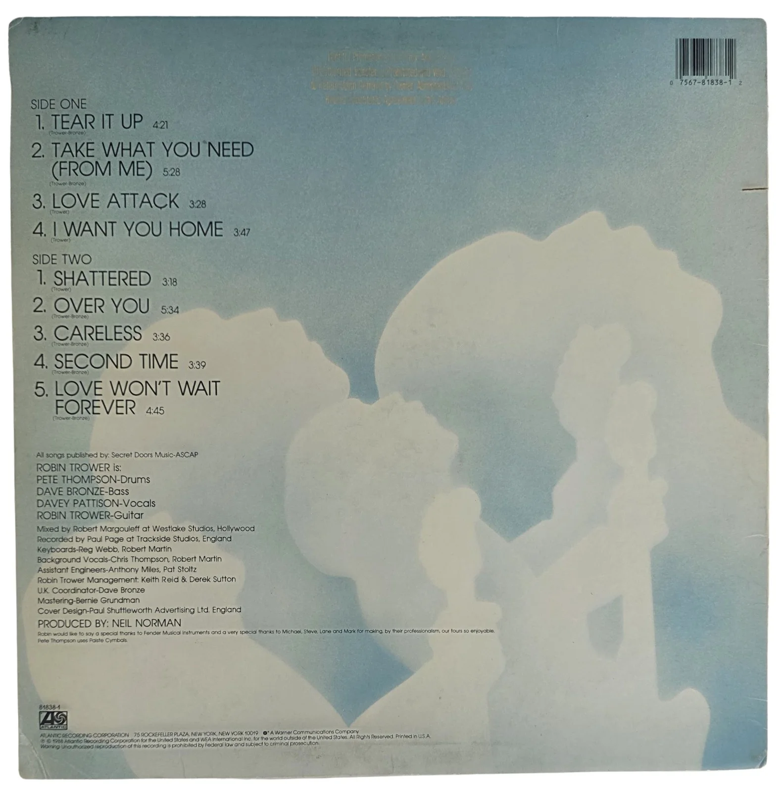 Robin Trower Signed Take What You Need Album COA Proof Autographed Vinyl Record, изображение 5