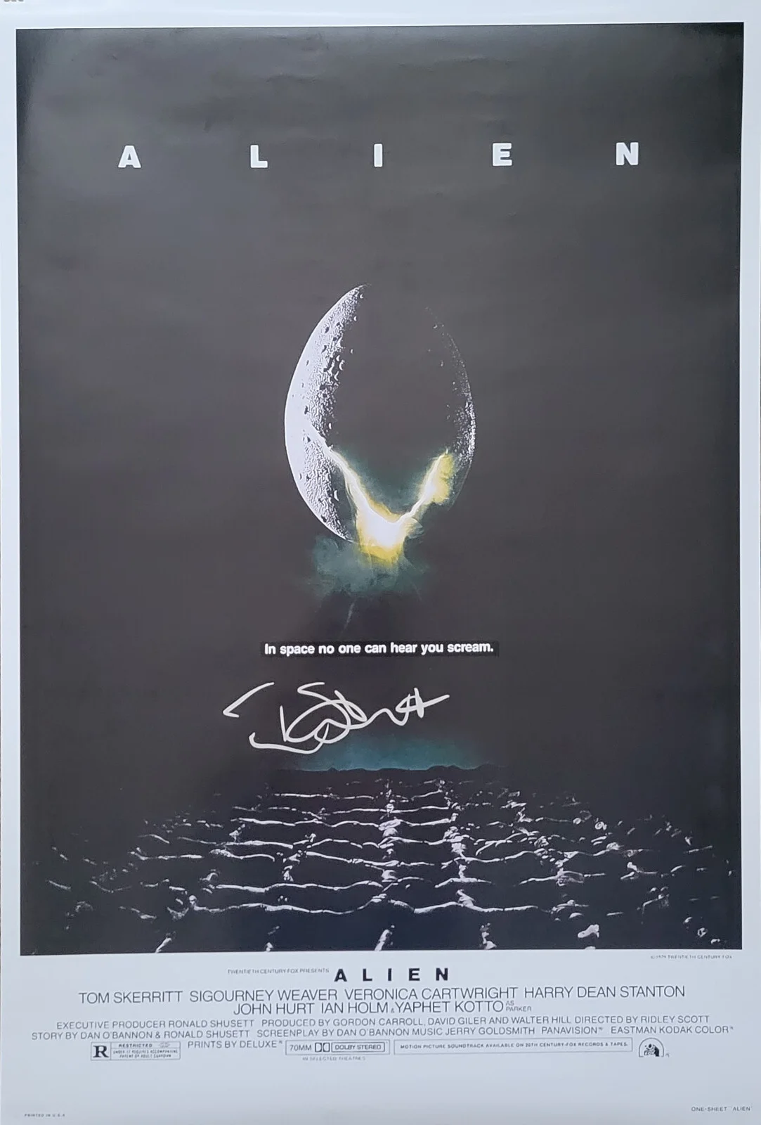 Tom Skerritt — Tom Skerritt signed Alien 24x36 poster COA exact proof autographed, image 4