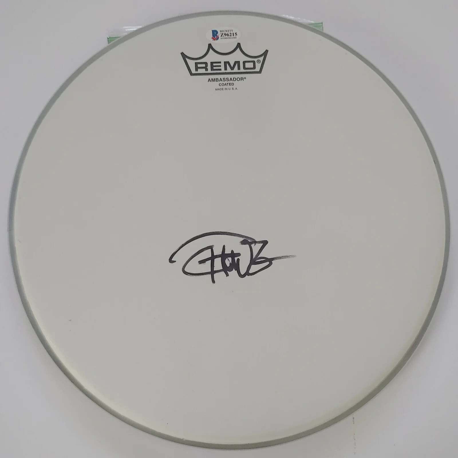 Tommy Chong actor comedian signed 12'' Drumhead COA with exact Proof Beckett BAS, image 2