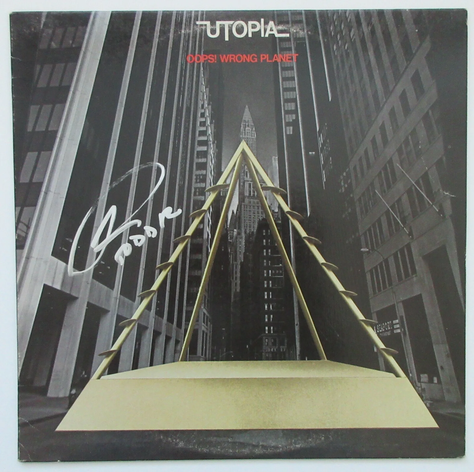 Todd Rundgren autographed Utopia Oops Wrong Plant album vinyl COA Proof Beckett, image 3