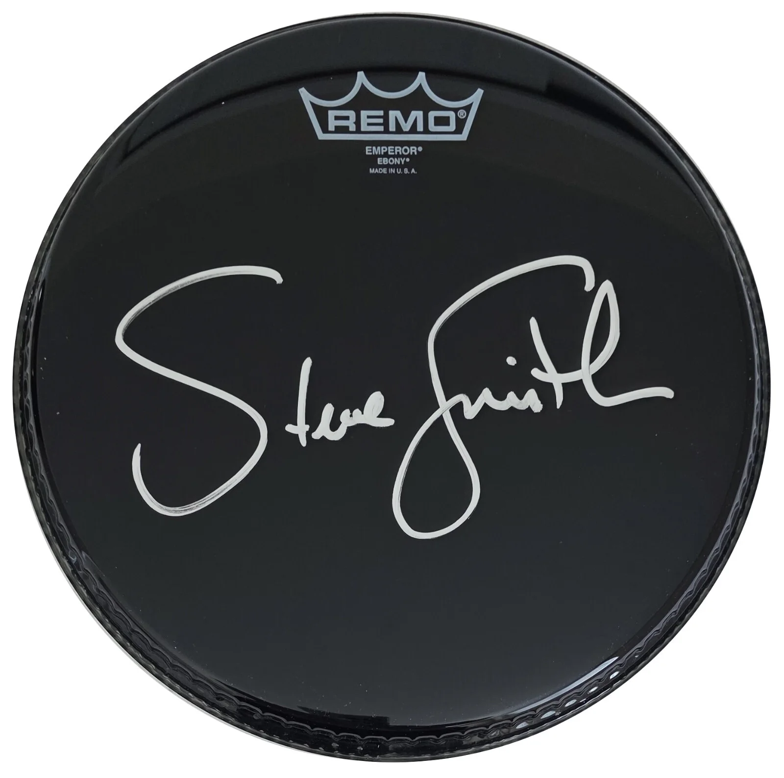 Steve Smith Signed 10'' Remo Drumhead COA Proof Autographed Journey Drummer, image 2