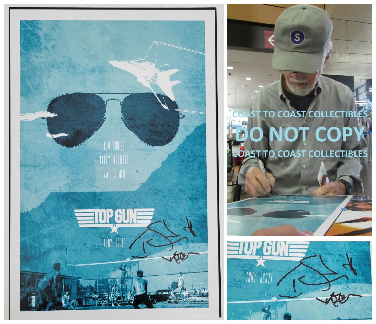 Tom Skerritt — Tom Skerritt Viper signed Tom Gun 12x18 photo poster COA exact proof autographed