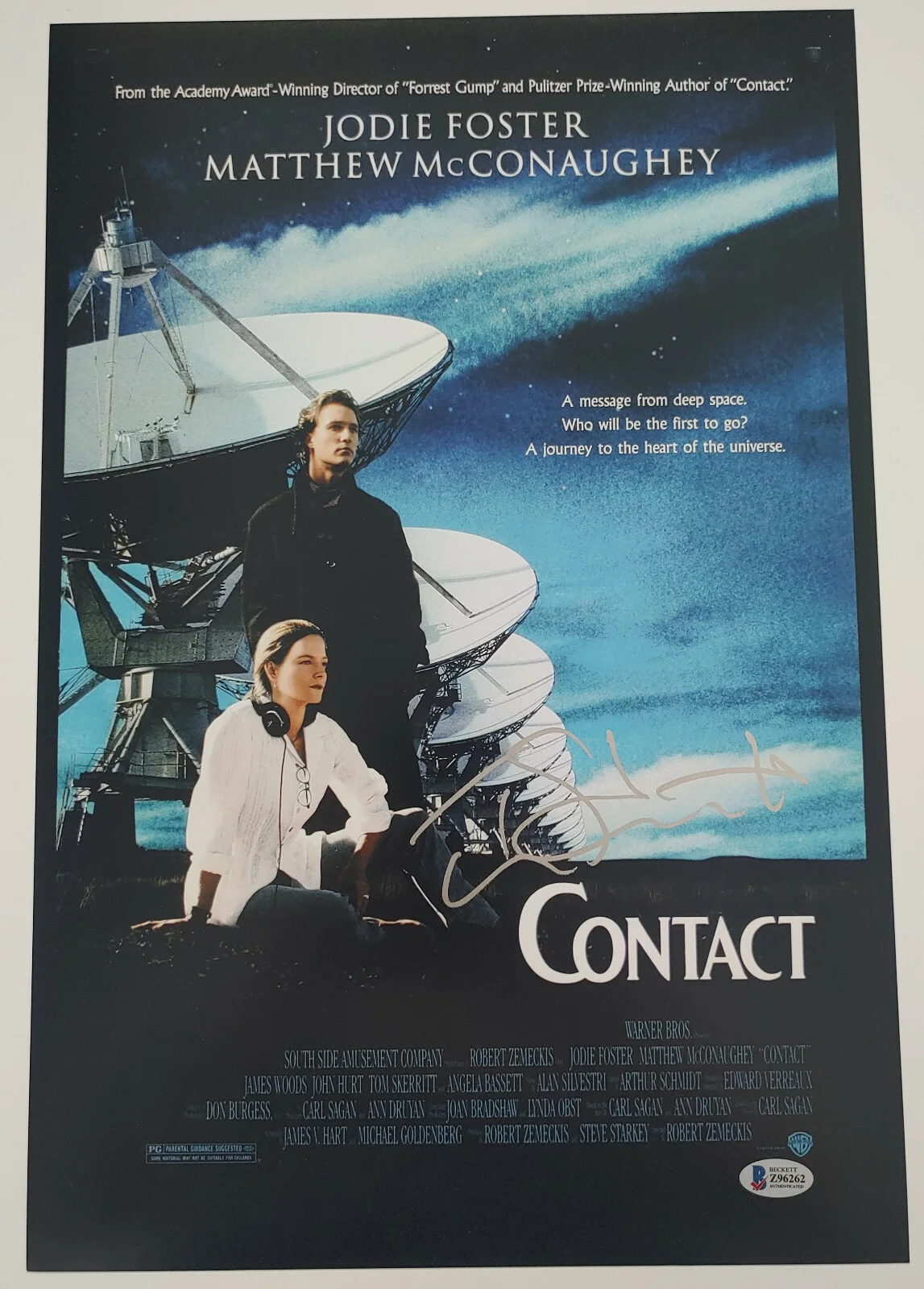 Tom Skerritt — Tom Skerritt signed Contact 12x18 photo poster COA autographed proof Beckett BAS, image 2