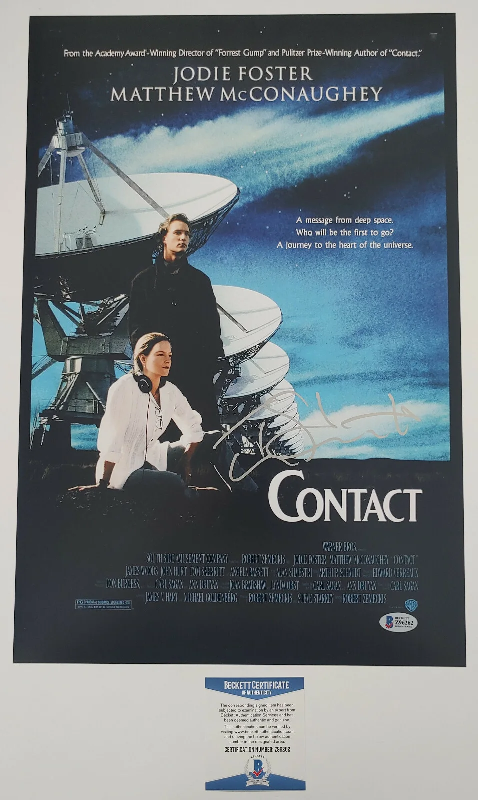 Tom Skerritt — Tom Skerritt signed Contact 12x18 photo poster COA autographed proof Beckett BAS, image 4