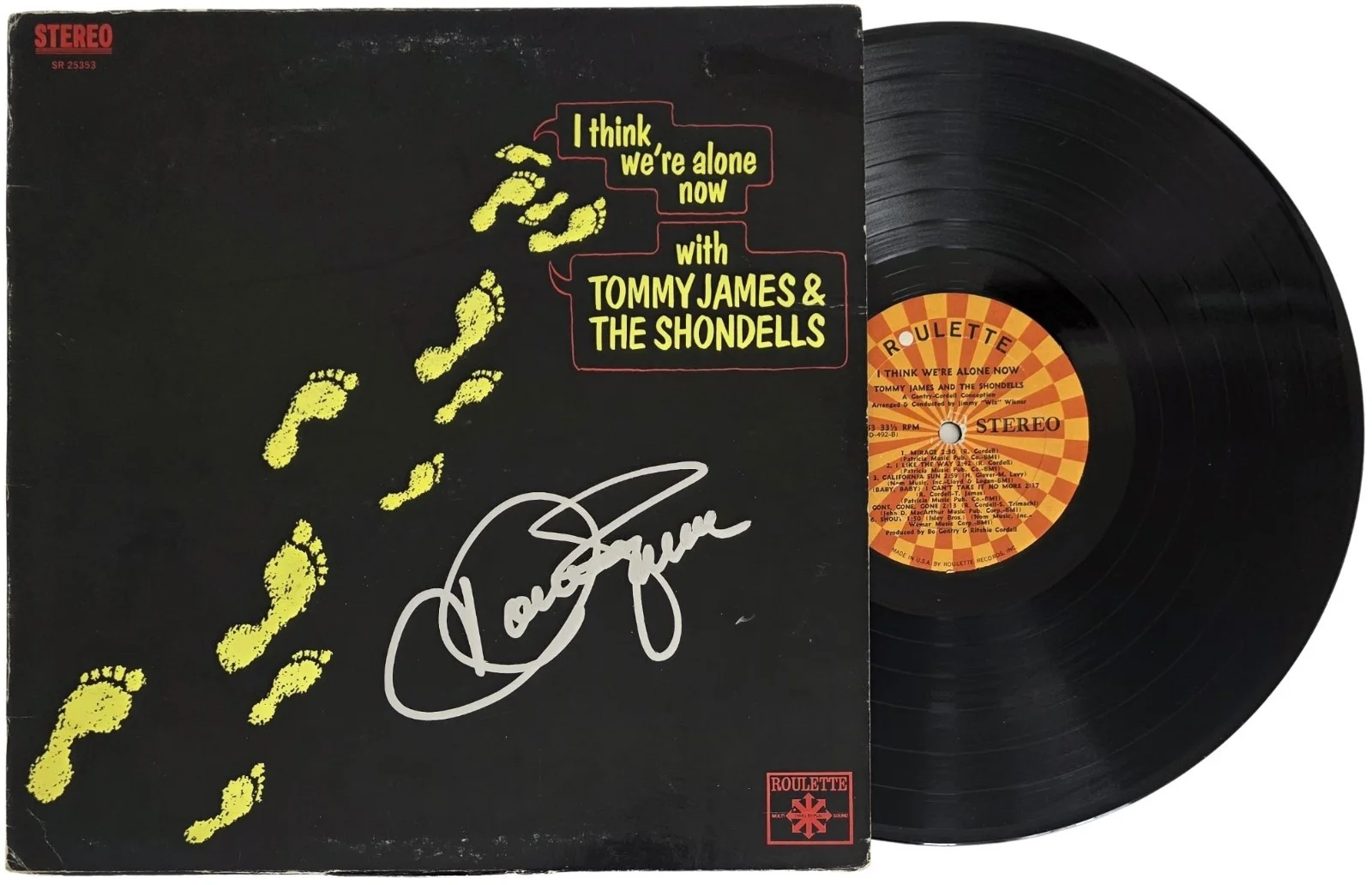 Tommy James Signed I Think We're Alone Now Album COA Proof Autographed Vinyl, image 2