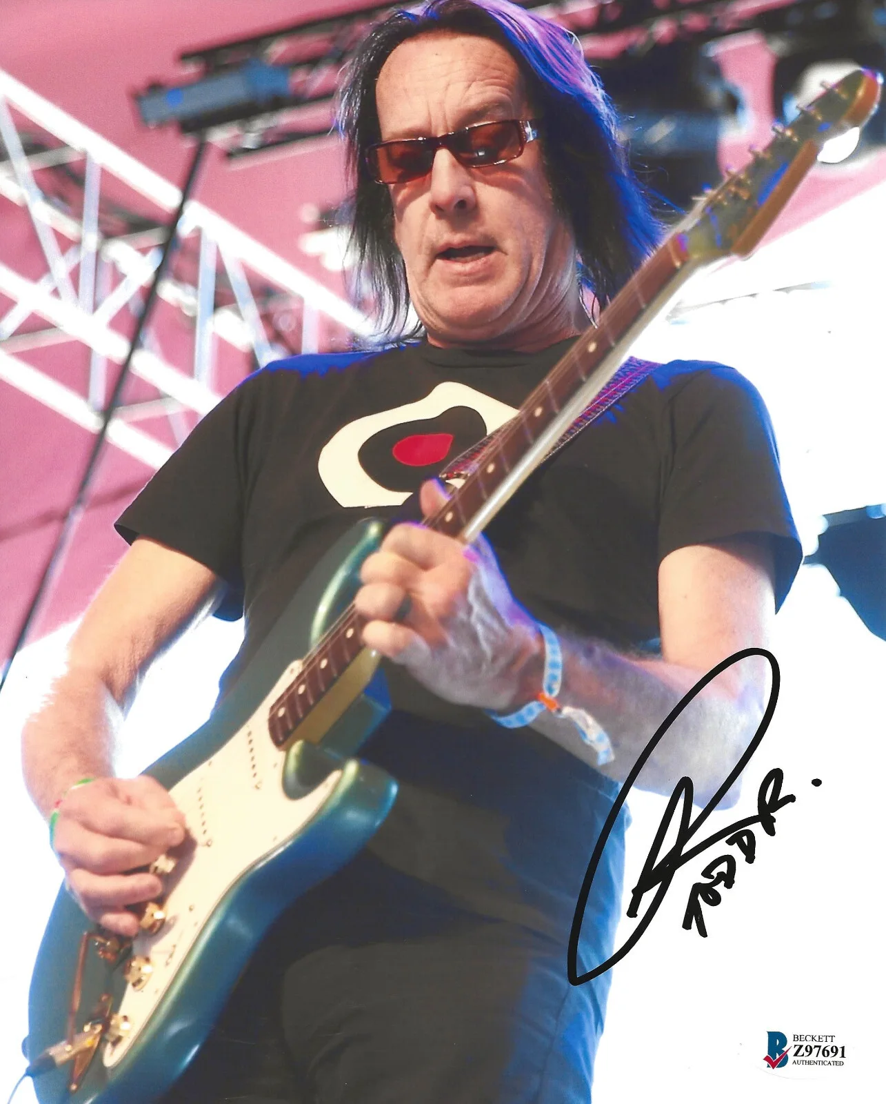 Todd Rundgren Utopia Rocker signed 8x10 photo Beckett COA Proof autographed.., изображение 2