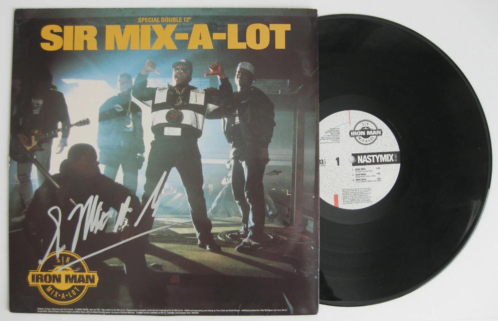 Sir Mix A Lot signed Iron Man album vinyl record Baby Got Back proof Beckett COA, изображение 2