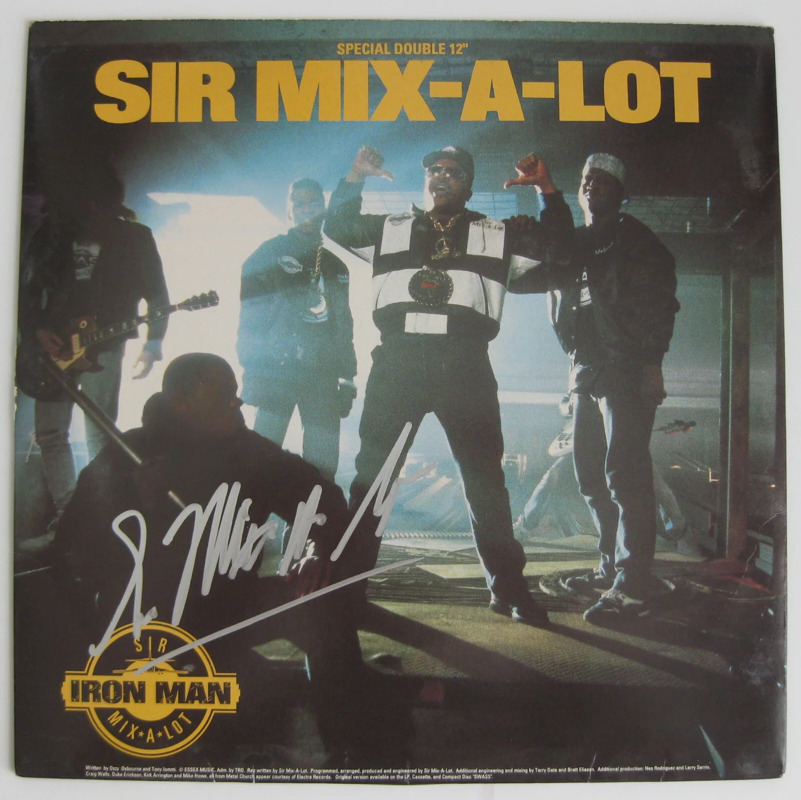Sir Mix A Lot signed Iron Man album vinyl record Baby Got Back proof Beckett COA, изображение 3
