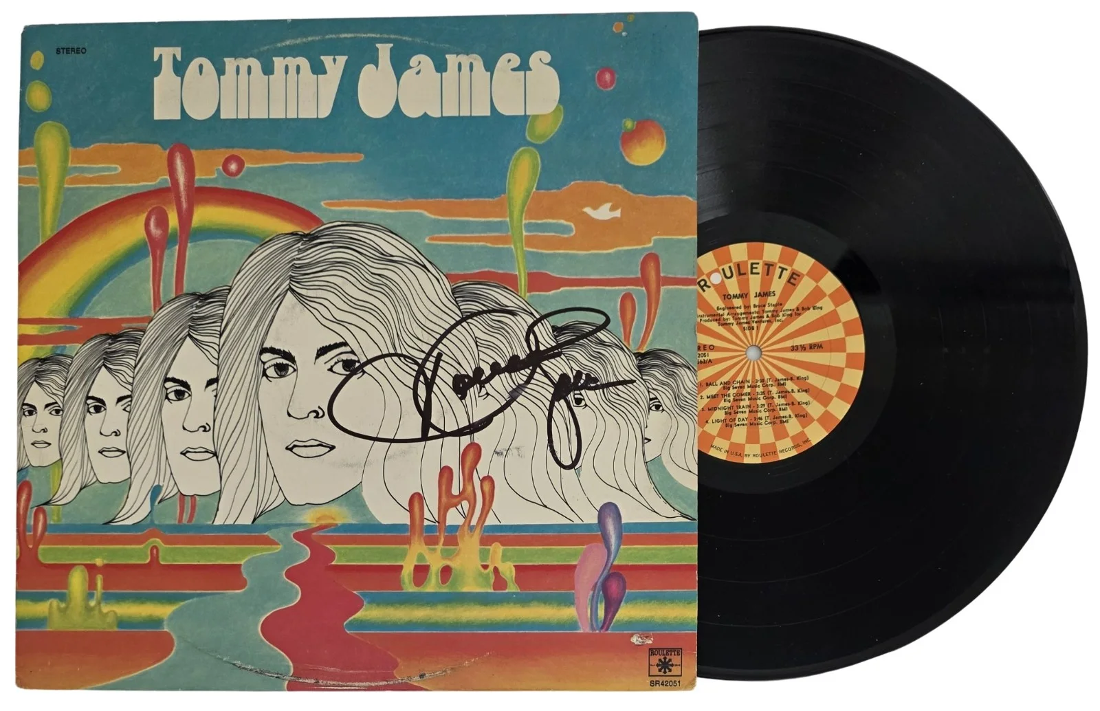 Tommy James Signed Midnight Train Album COA Exact Proof Autographed Vinyl Record, изображение 4