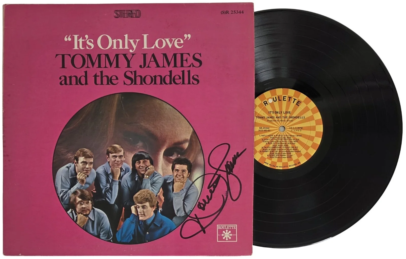 Tommy James Signed It's Only Love Album COA Exact Proof Autographed Vinyl Record, image 2