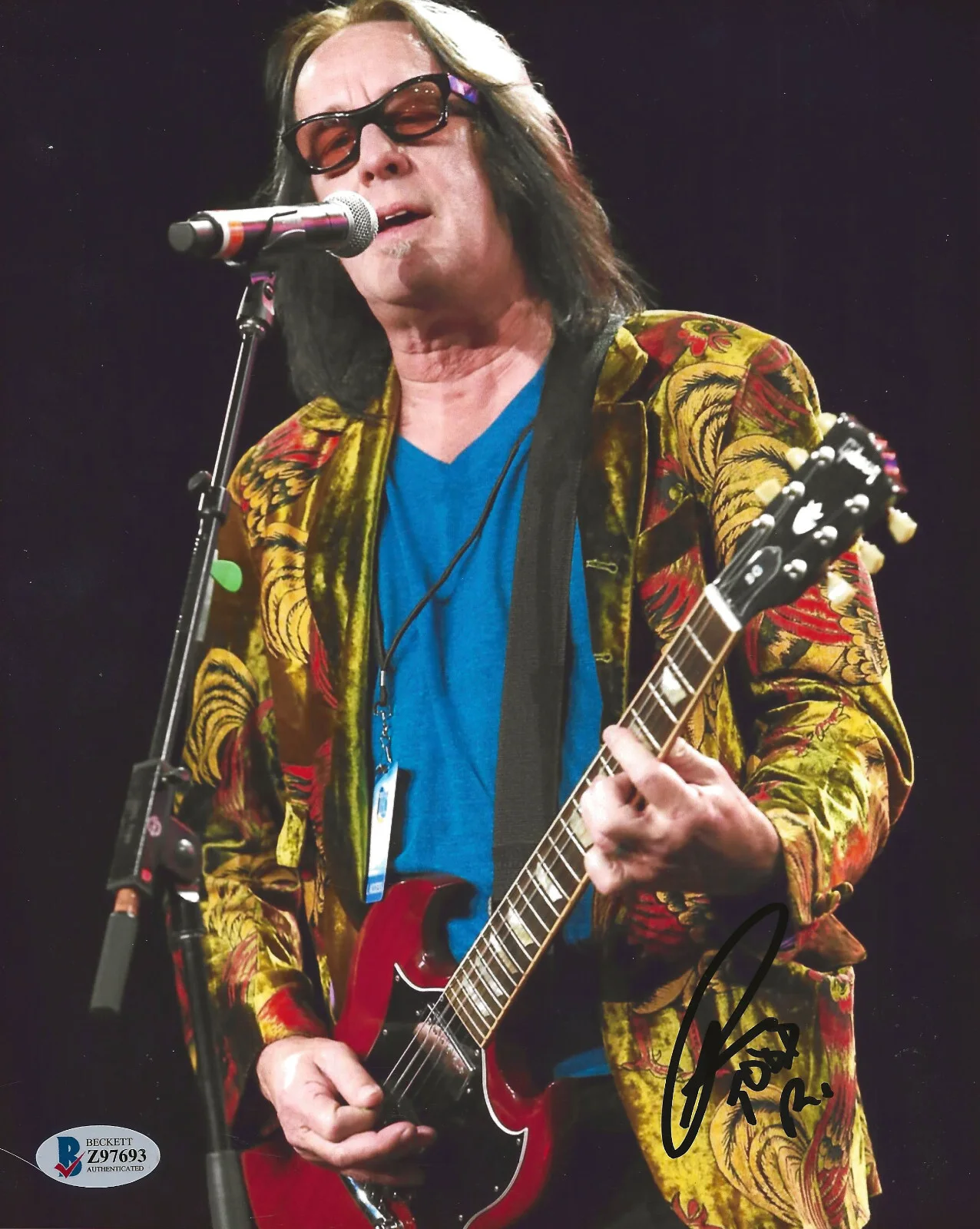 Todd Rundgren Utopia Rocker signed 8x10 photo Beckett COA Proof autographed..., изображение 2
