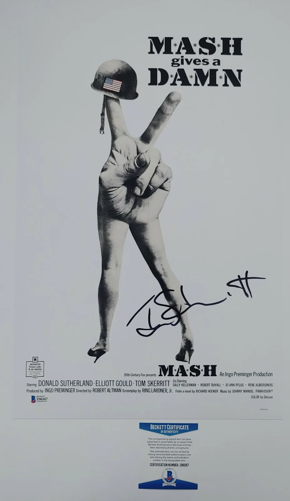 Tom Skerritt — Tom Skerritt signed Mash 12x18 photo poster Duke COA autographed proof Beckett, image 4