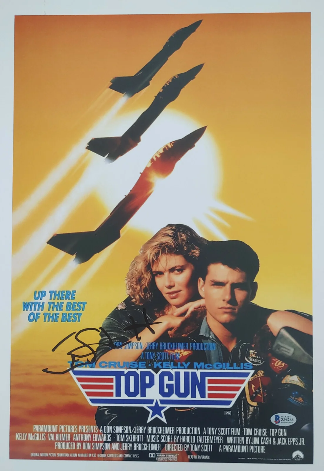 Tom Skerritt — Tom Skerritt signed autographed Tom Gun 12x18 photo poster Viper Proof Beckett, image 2