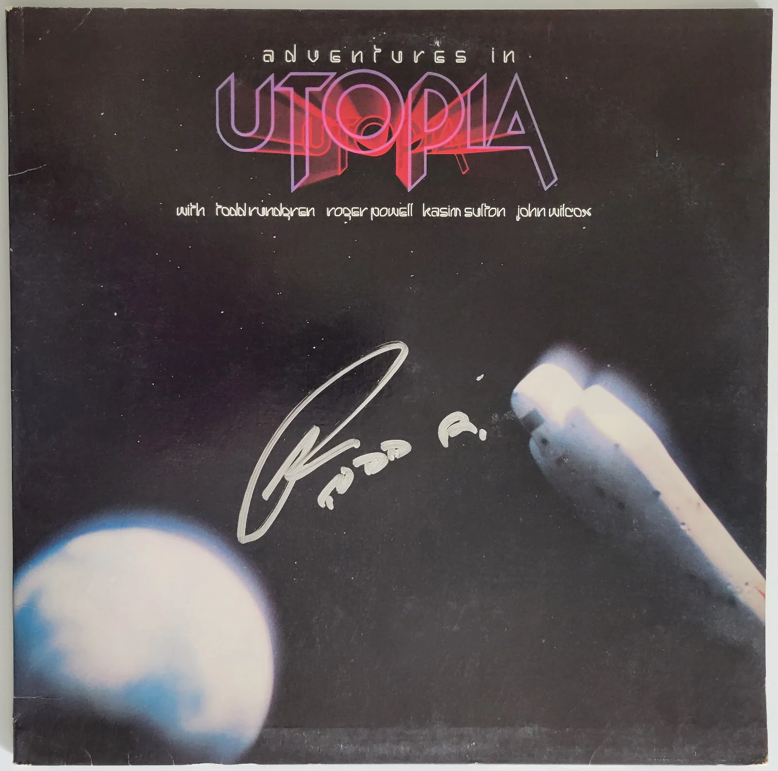 Todd Rundgren signed Adventures in Utopia album vinyl COA proof autographed, изображение 3