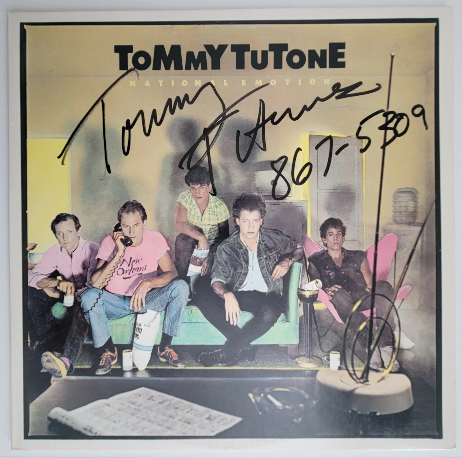 Tommy Tutone signed autographed National Emotion album 867-5309 Jenny COA proof, image 3