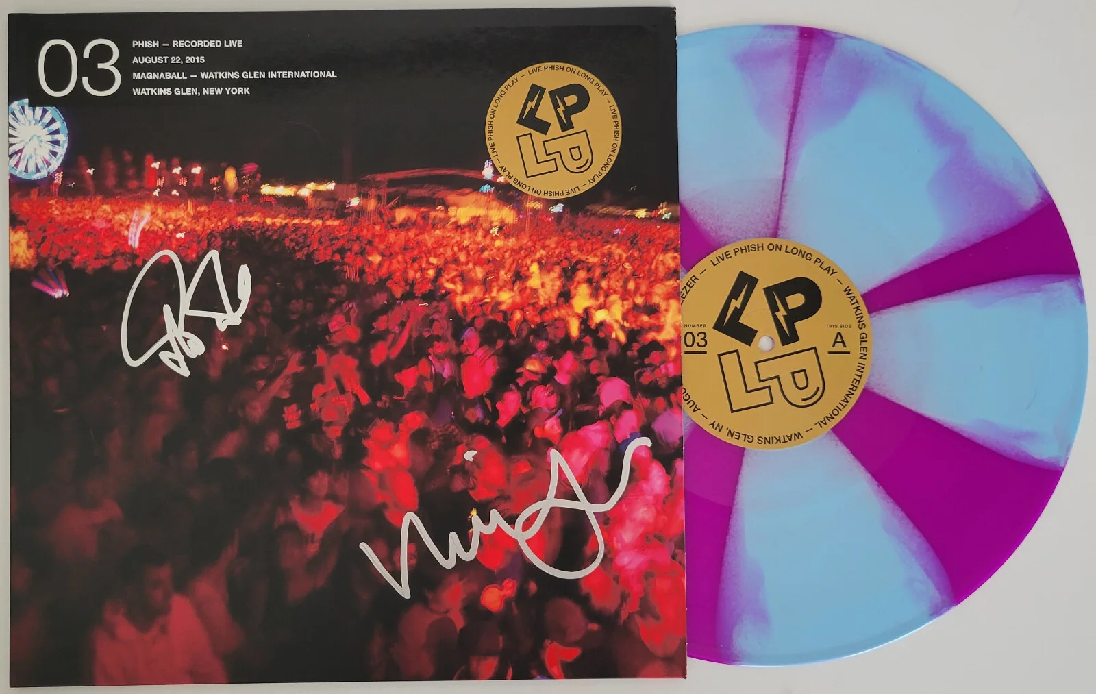 Trey Anastasio Mike Gordon signed Phish 03 Recorded live album vinyl COA proof, изображение 2