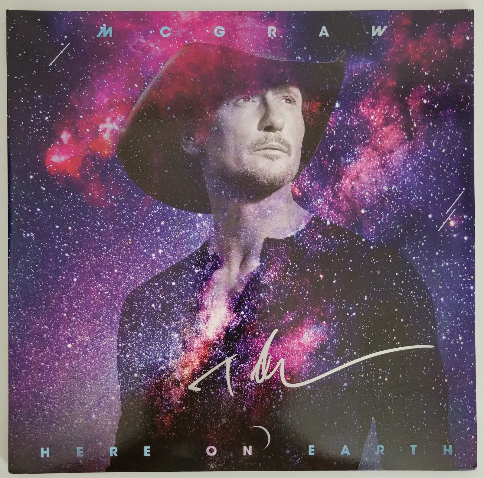 Tim McGraw signed Here on Earth album vinyl record exact proof COA autographed, изображение 3