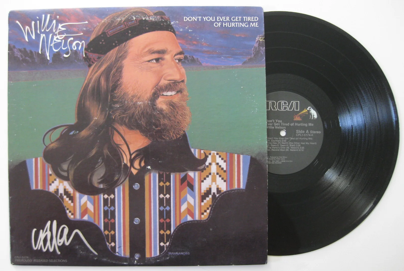 Willie Nelson autographed album vinyl record COA with exact Proof Beckett BAS, изображение 3