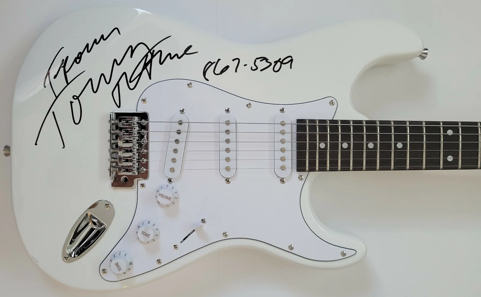 Tommy Tutone signed autographed Electric guitar COA 867-5309 Jenny exact proof, изображение 2