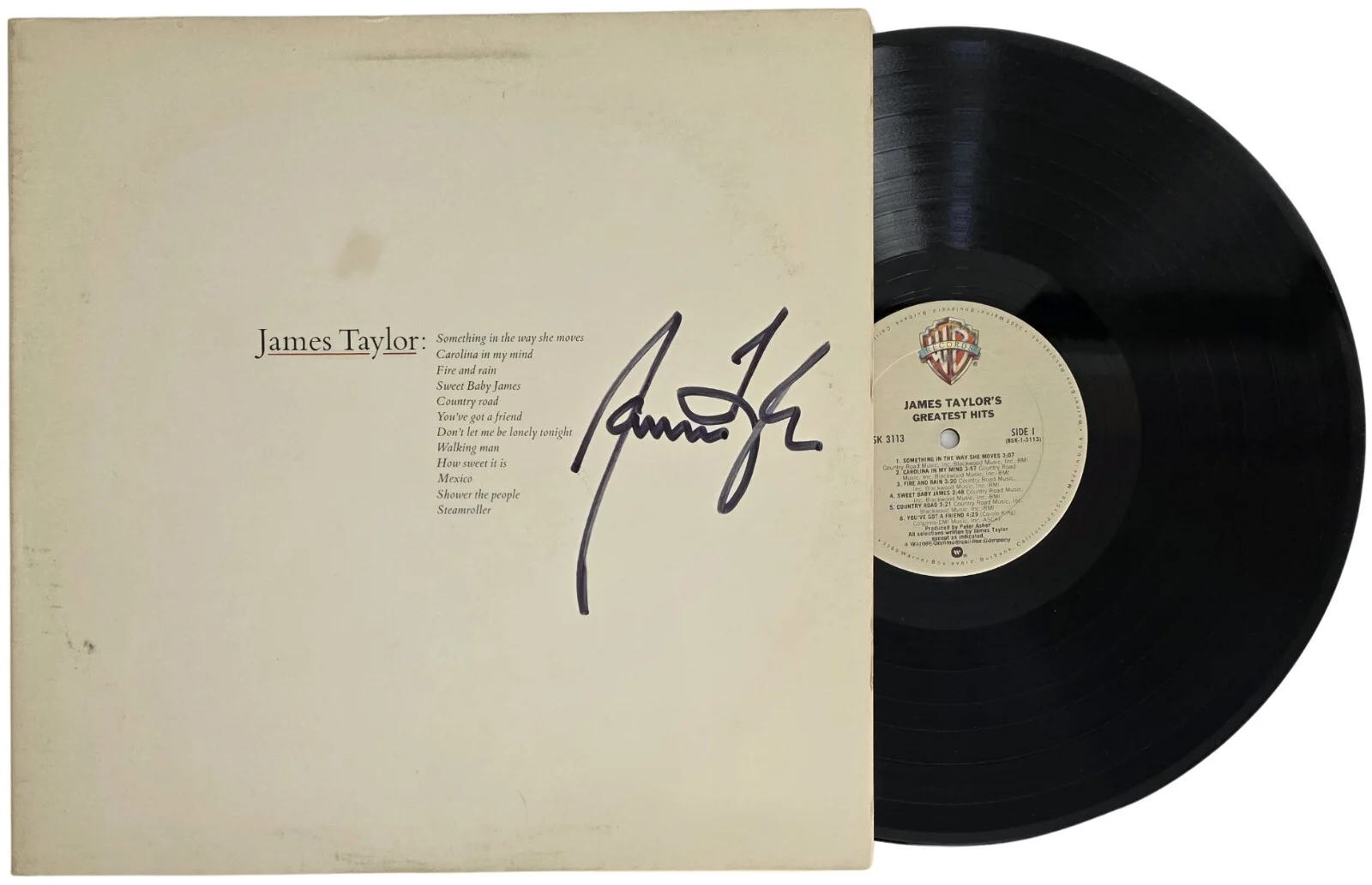 James Taylor Signed Greatest Hits Album COA Exact Proof Autographed Vinyl Record, изображение 2
