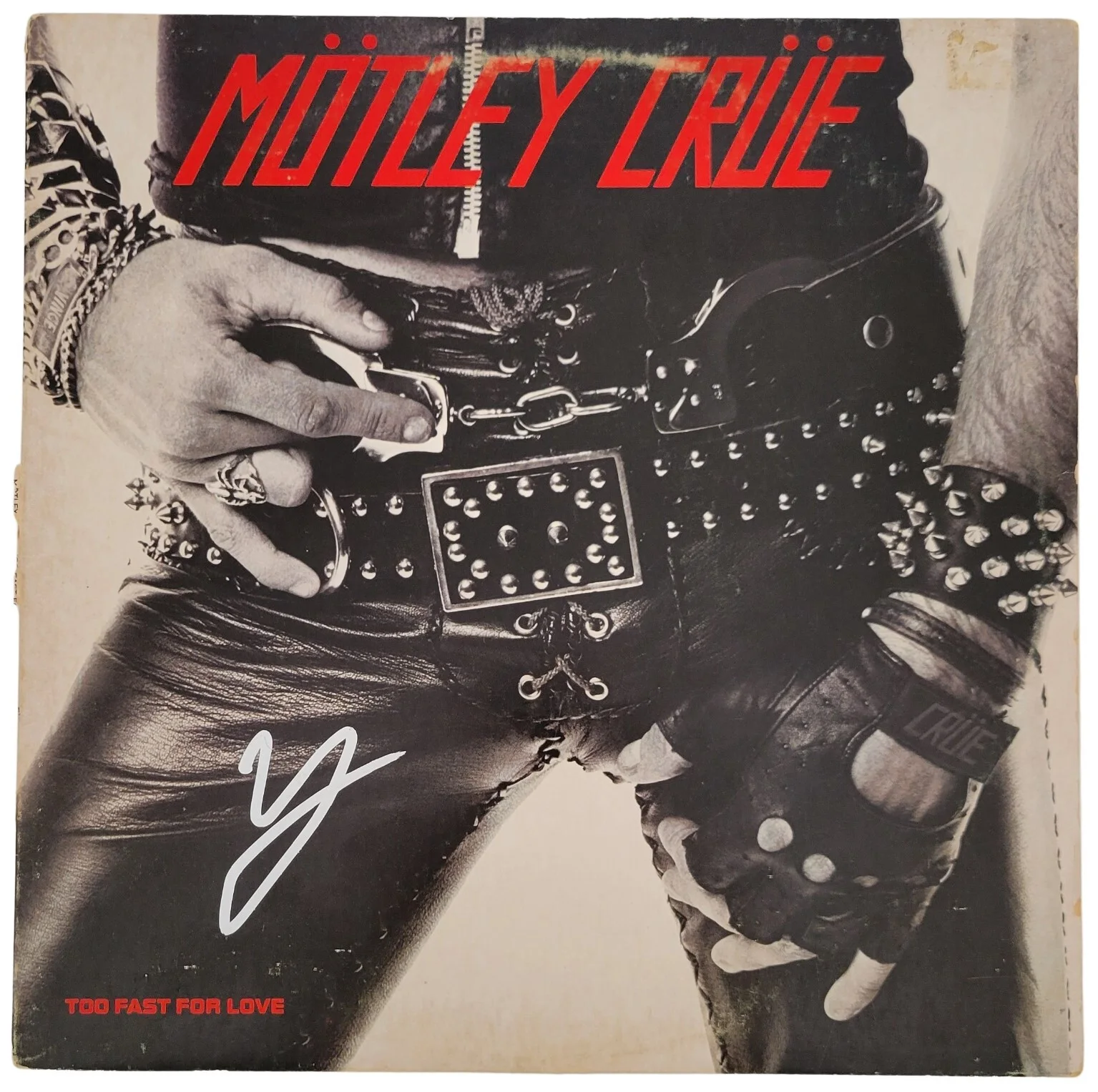 Vince Neil signed Motley Crue Too Fast For Love album vinyl record COA proof, изображение 3