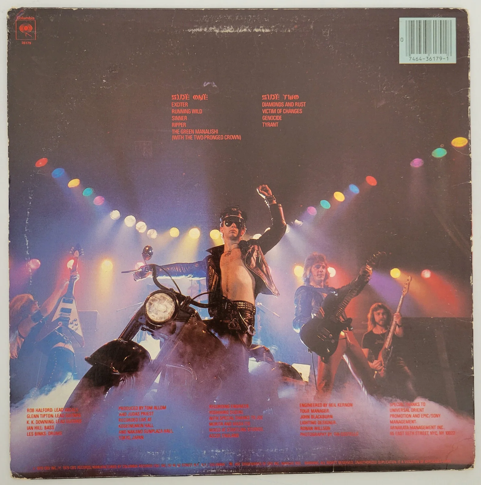 Judas Priest Signed Unleashed in the East Album COA Proof Vinyl Record Autograph, изображение 4