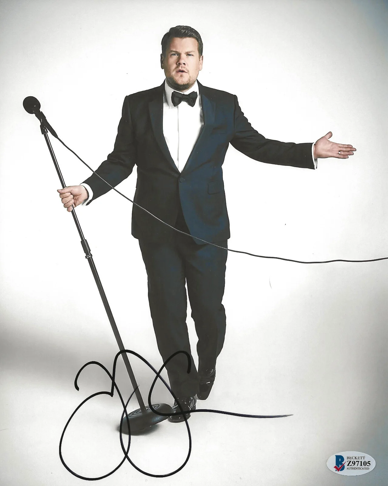 James Corden — James Corden Late Late Show comedian signed 8x10 photo Beckett COA proof auto, изображение 2