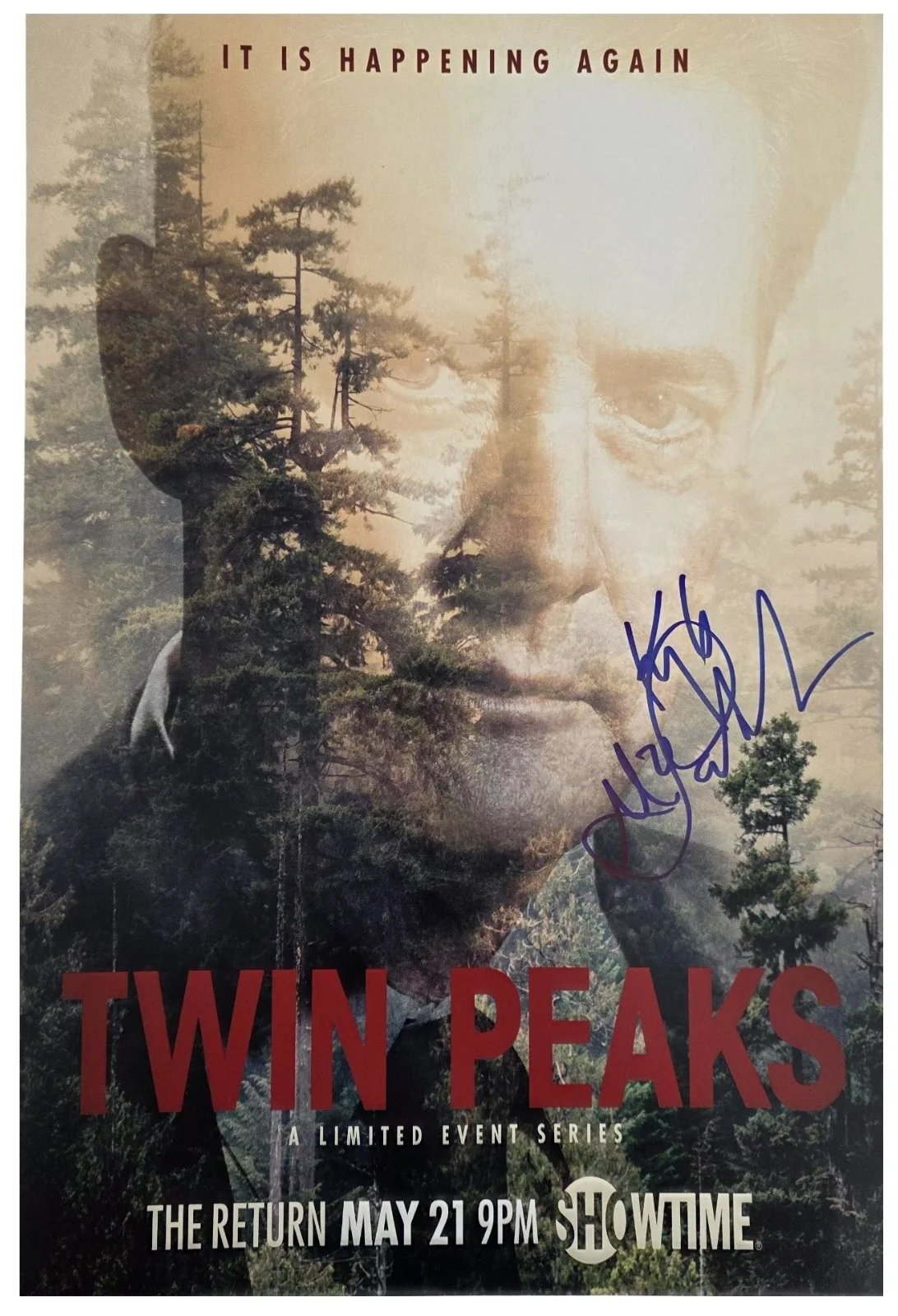 Kyle MacLachlan — Kyle MacLachlan Signed Twin Peaks 12x18 Photo Poster COA Exact Proof Autographed, image 4