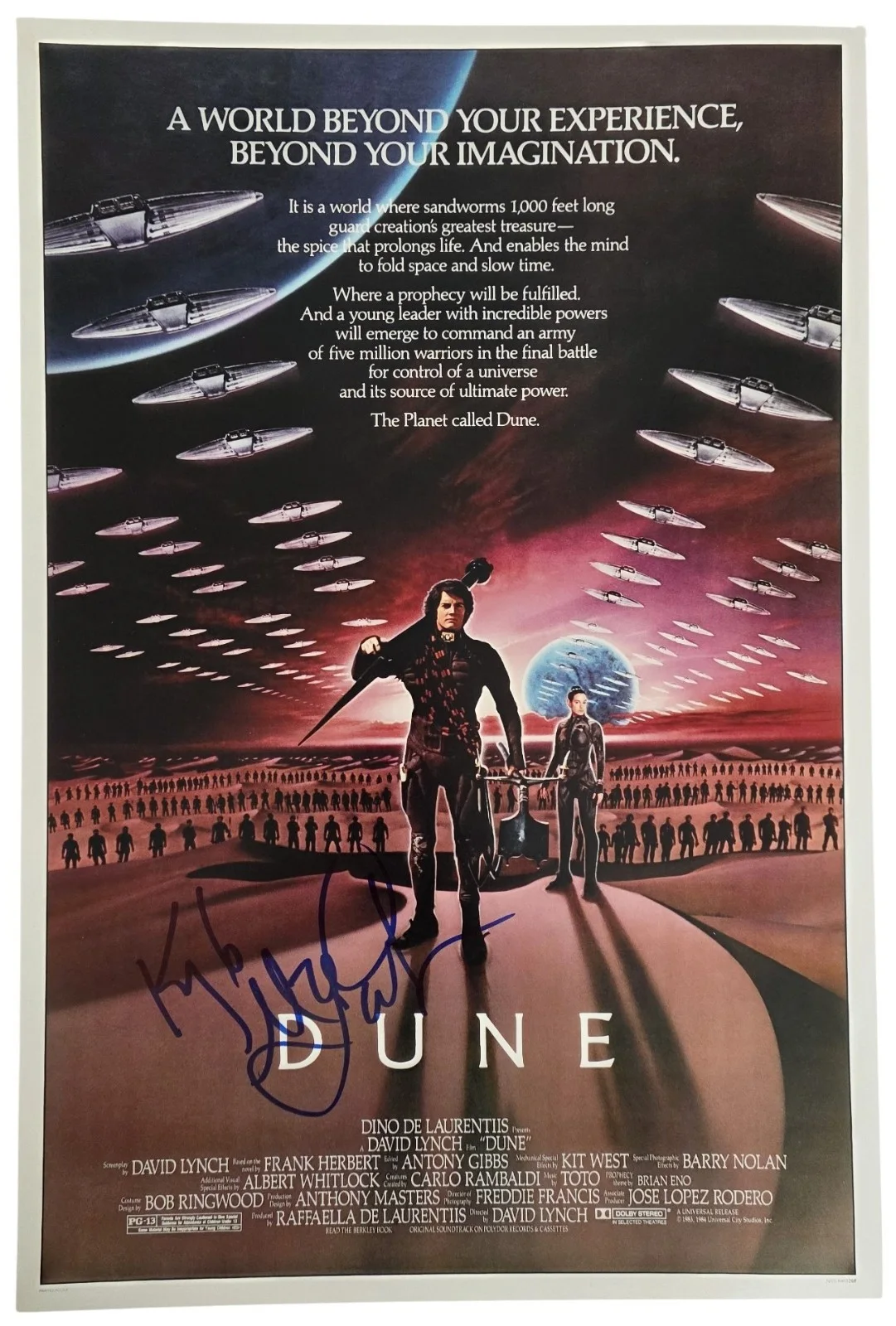 Kyle MacLachlan — Kyle MacLachlan Signed Dune 12x18 Photo Poster COA Exact Proof Autographed.., image 2