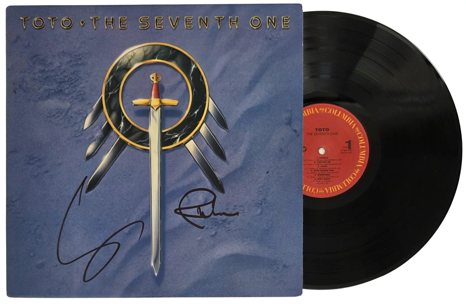 Toto Signed The Seventh One Album COA Exact Proof Autographed Vinyl Record, image 2