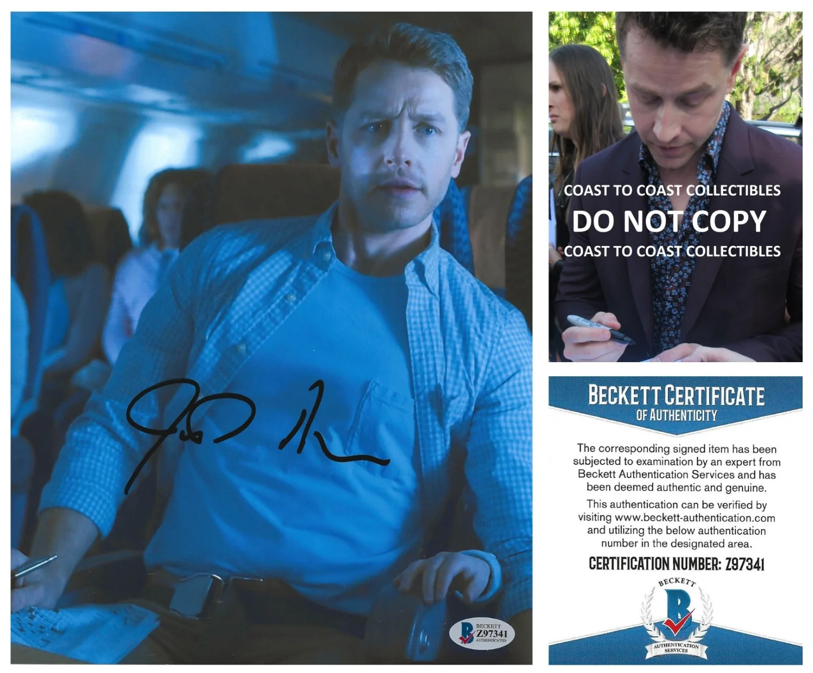 Josh Dallas — Josh Dallas signed Manifest 8x10 photo Beckett COA exact Proof autographed