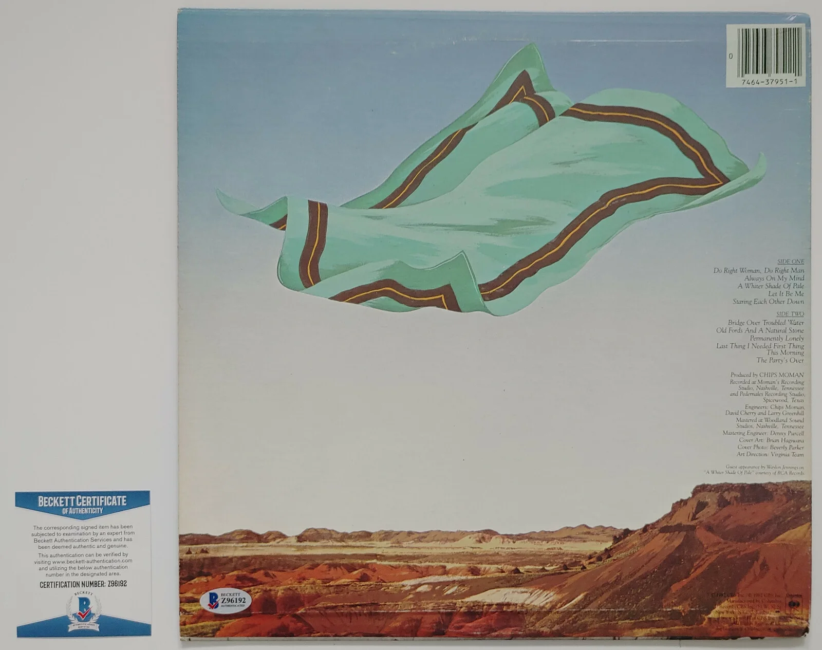 Willie Nelson autographed Always on My Mind album vinyl record COA Proof Beckett, изображение 5