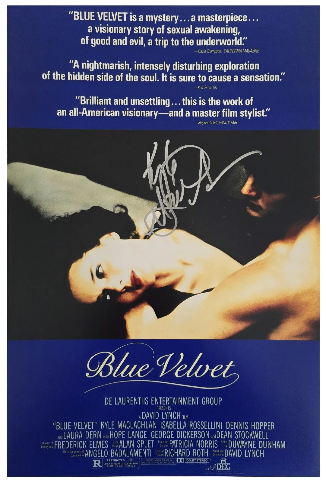 Kyle MacLachlan — Kyle MacLachlan Signed Blue Velvet 12x18 Photo Poster COA Proof Autographed, изображение 2