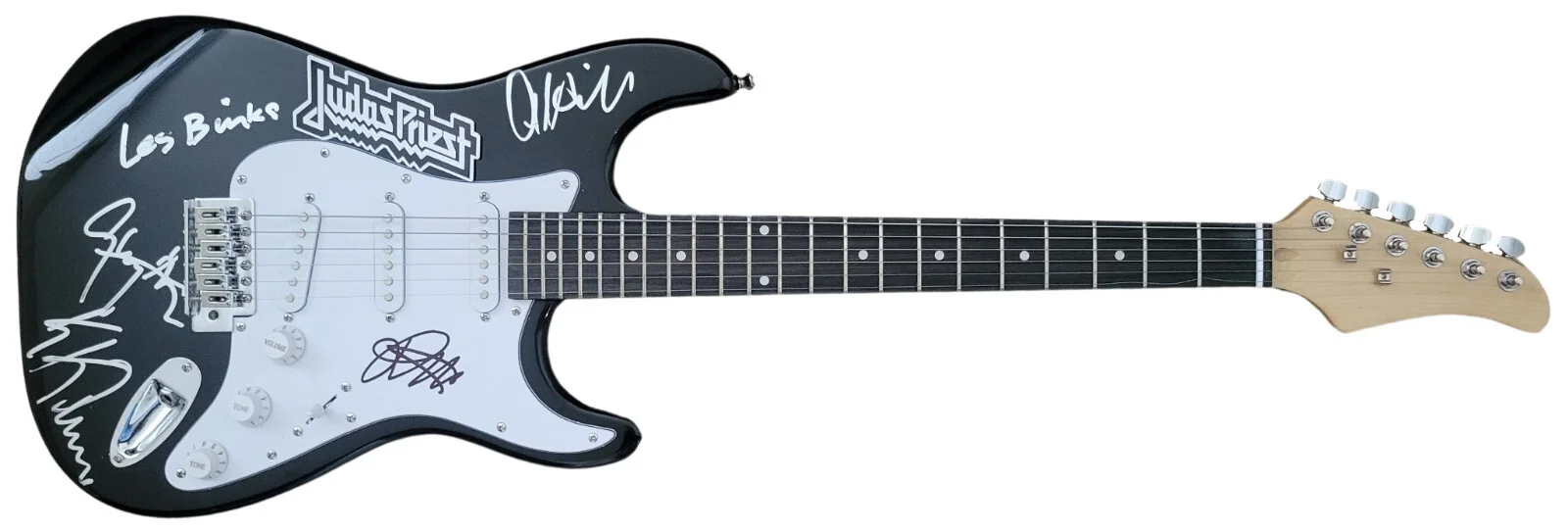Judas Priest Band Signed Full Size Electric Guitar COA Exact Proof Autographed, изображение 2
