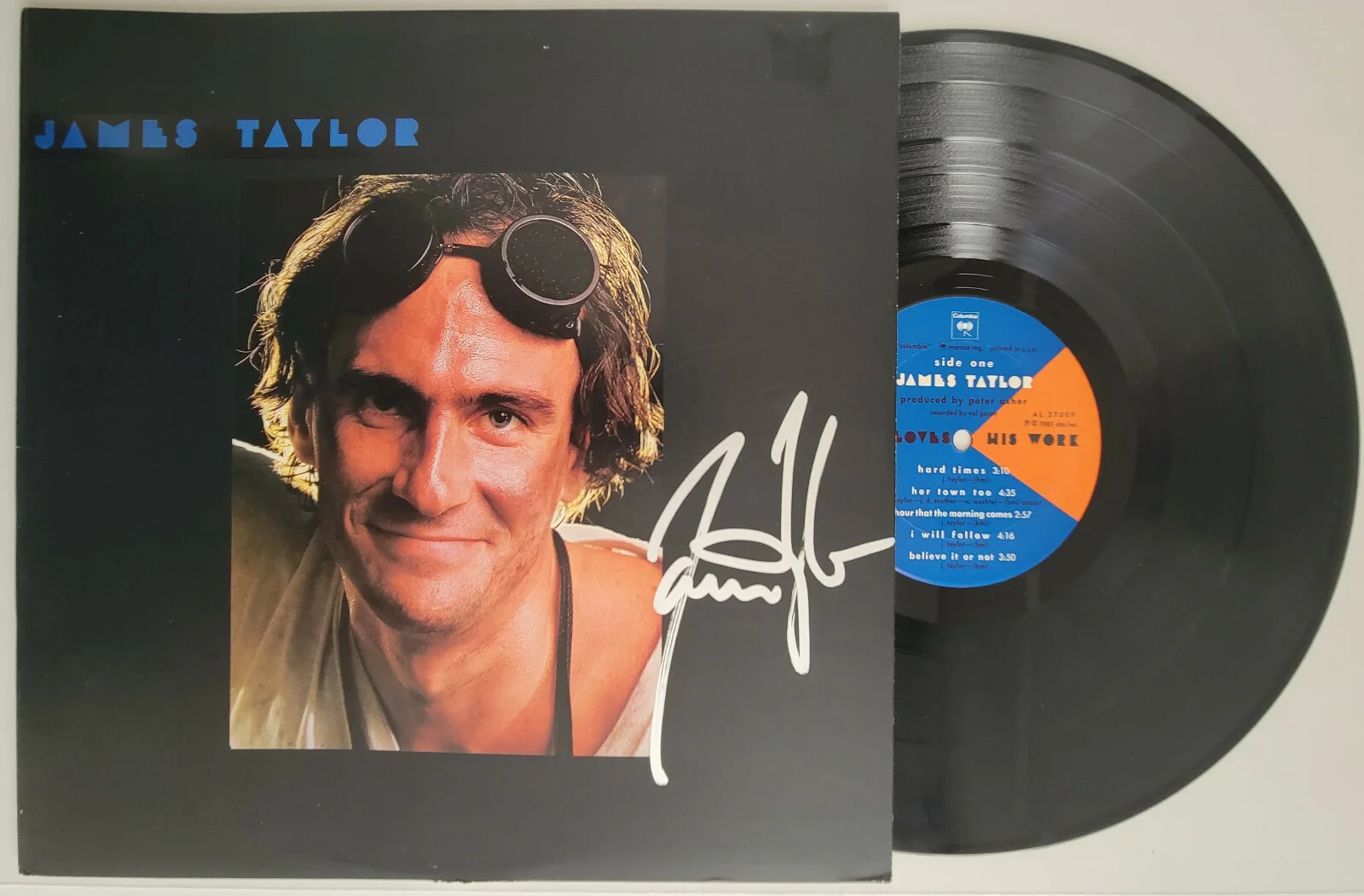James Taylor signed autographed Dad Loves His Work album LP COA exact proof, изображение 2