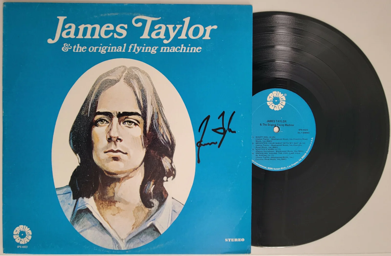 James Taylor signed autographed The Original Flying Machine album LP COA proof, изображение 2