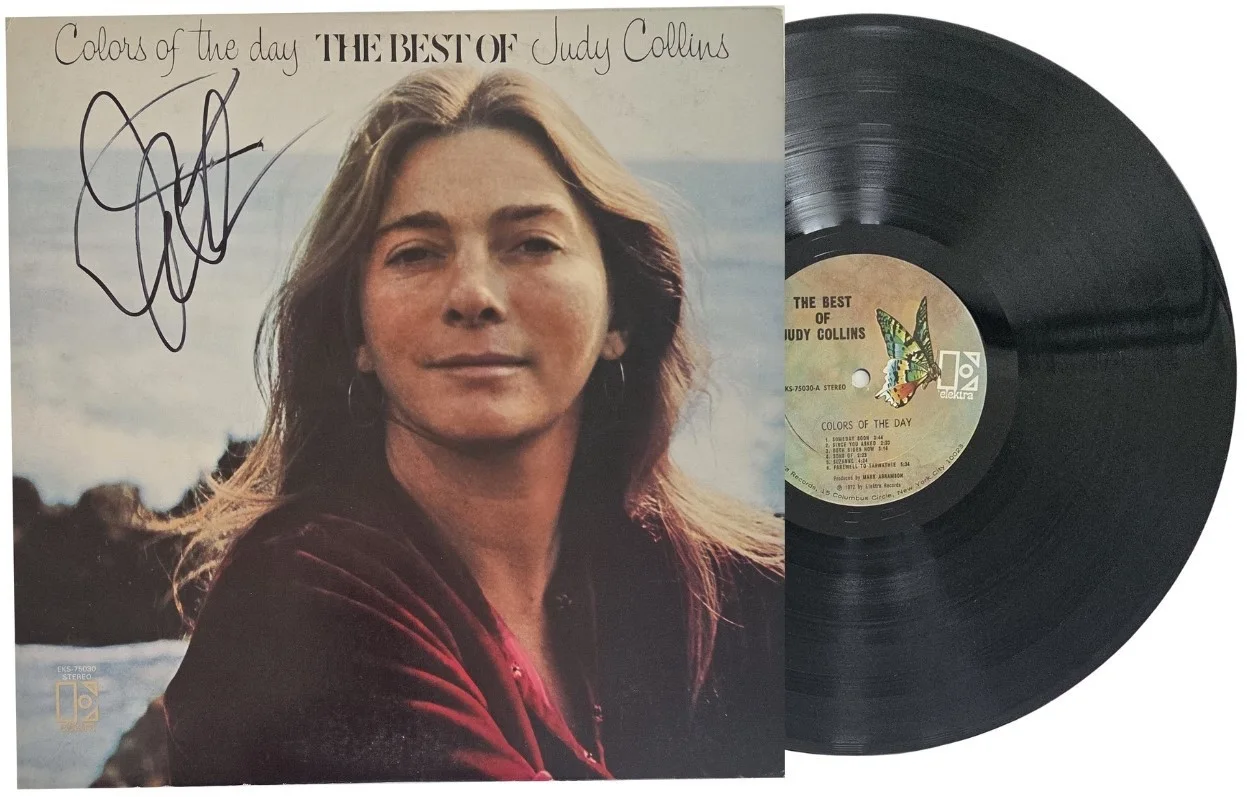 Judy Collins Signed Colors of the Day Album COA Proof Autographed Vinyl Record, изображение 2