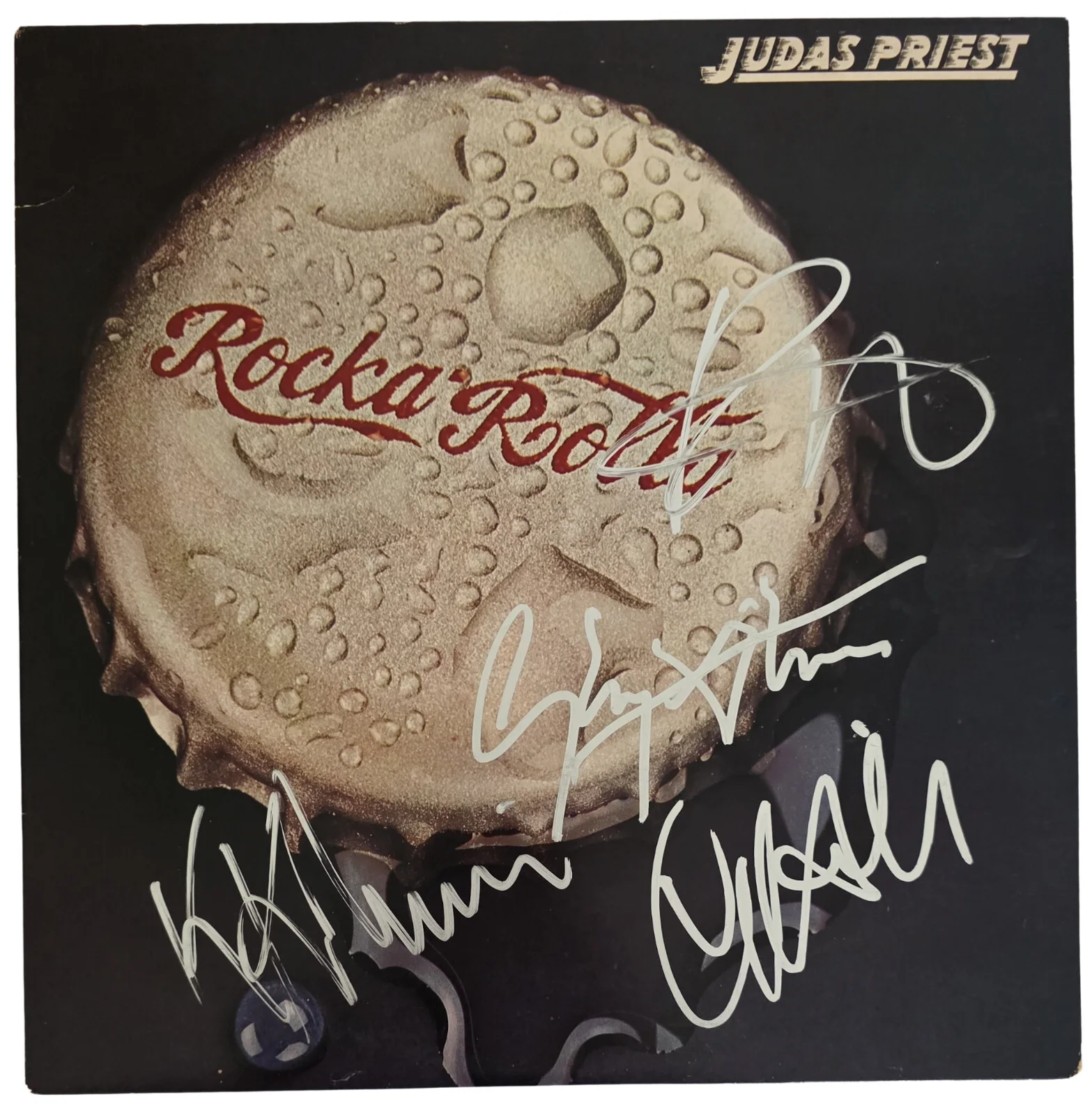 Judas Priest Signed Rocka Rolla Album Vinyl Proof Halford Tipton Hill Downing, изображение 3