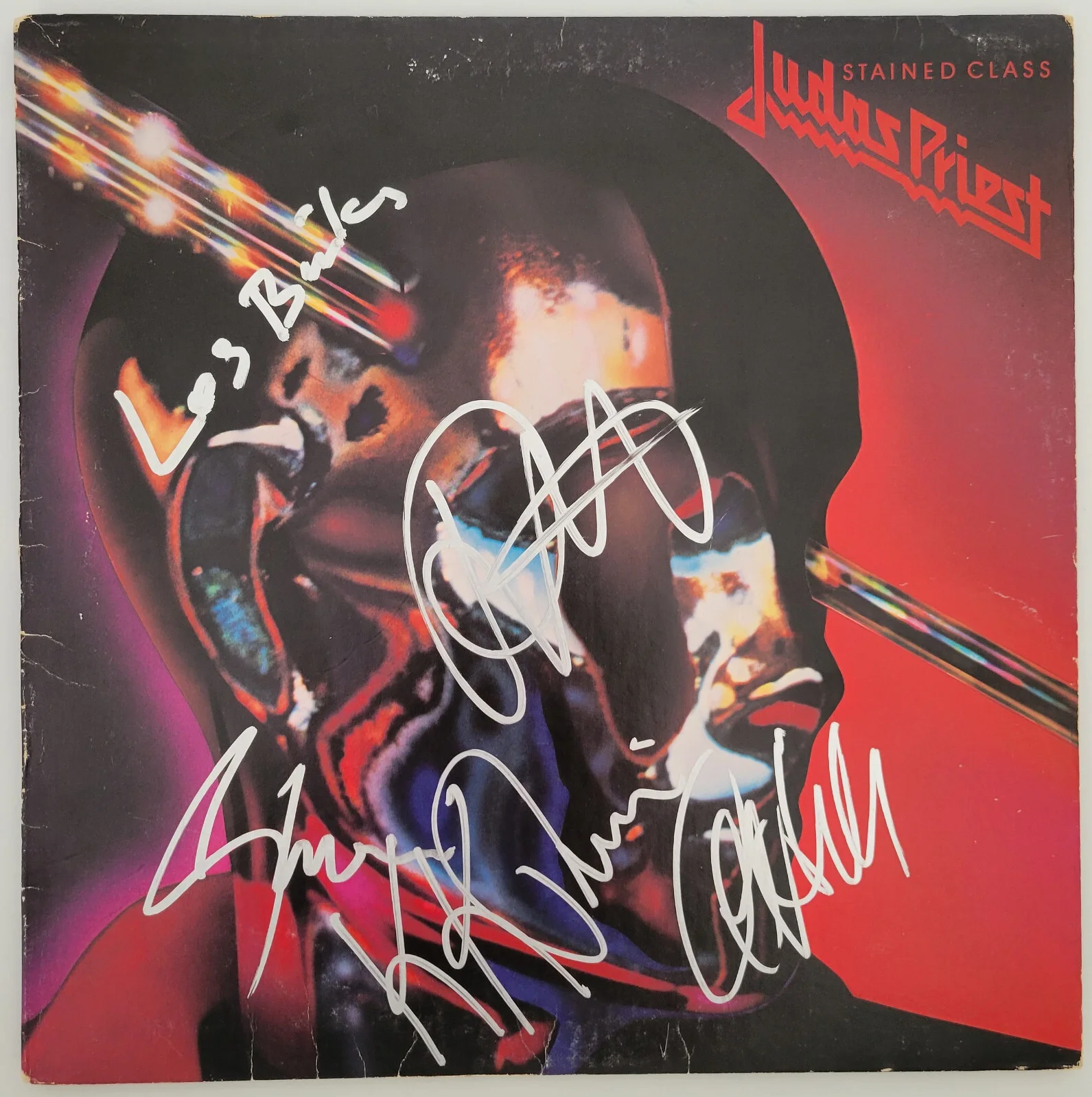 Judas Priest Signed Stained Class Album COA Exact Proof Vinyl Record Autographed, image 3