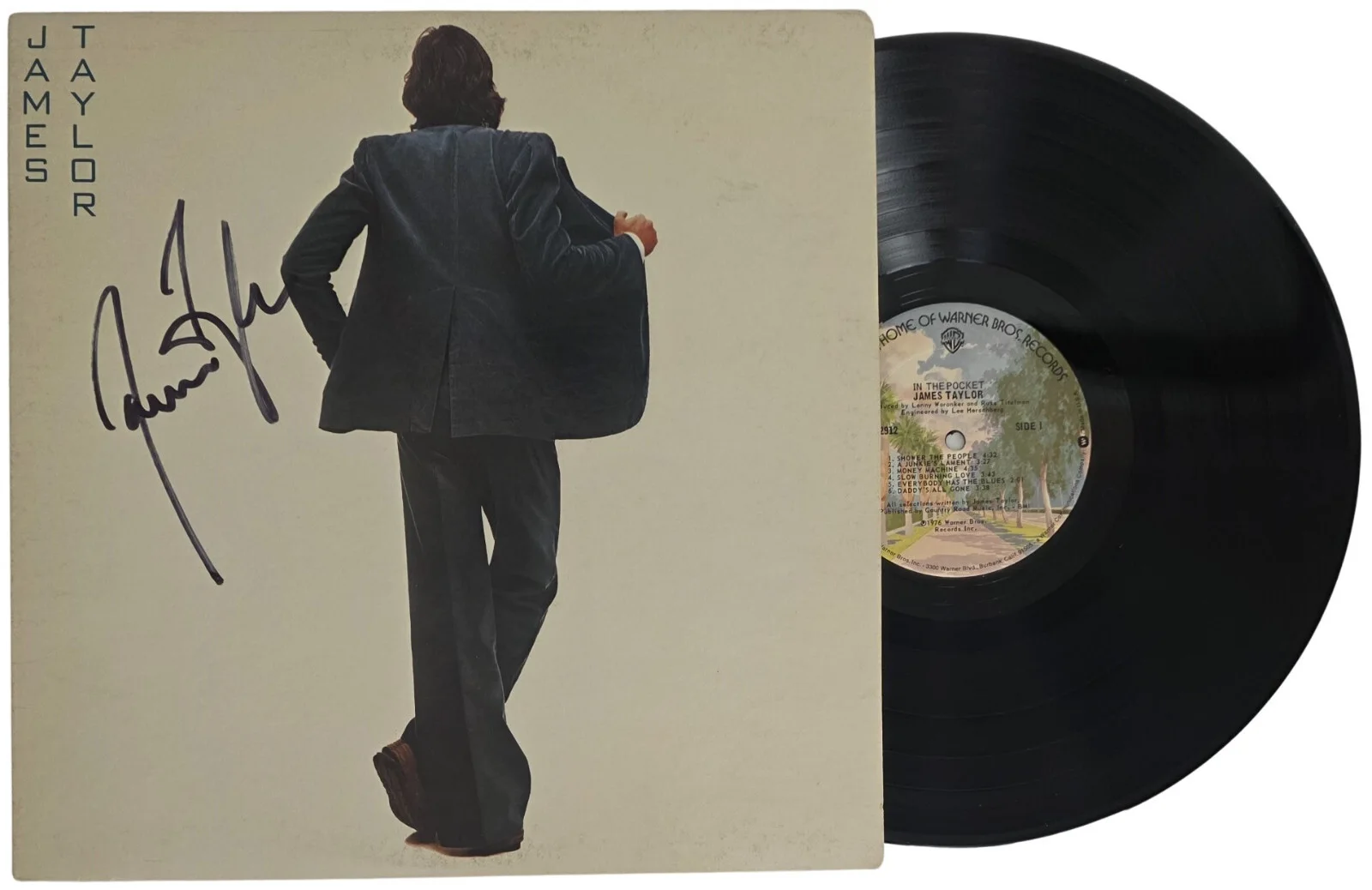 James Taylor Signed In the Pocket Album COA Exact Proof Autographed Vinyl Record, изображение 2