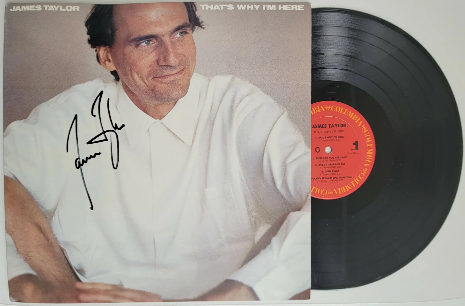 James Taylor signed autographed That's Why I'm Here album vinyl COA exact proof, изображение 2